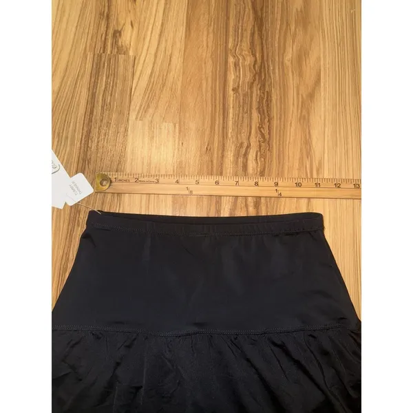 Leilani NEW Black High Waist Control Skirtini Swim Bottom‎ US 6 Tummy Thinner - Image 8