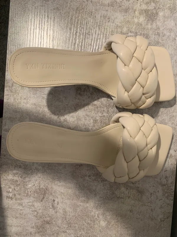White Baby Heels Size 7 - Image 3