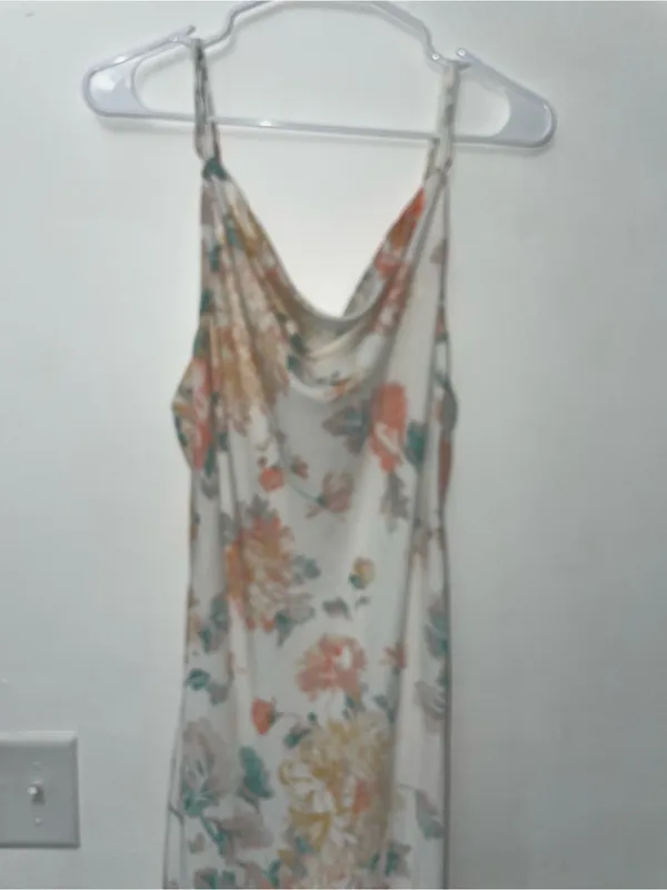 Abercrombie & Fitch Floral Slip Dress Womens small Cowl Neck Satin Midi NWT - Image 3