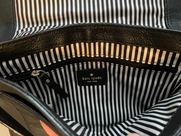 Vintage Kate Spade Purse Leather Black - Image 6