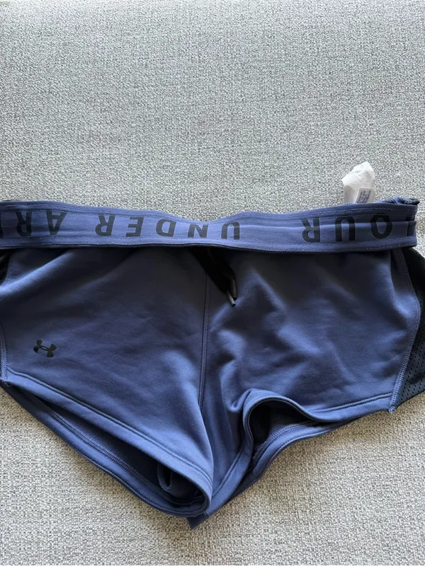 Under Armour Womens XL Blue Mesh Side Panel Athletic Running Workout Shorts‎ - Image 3
