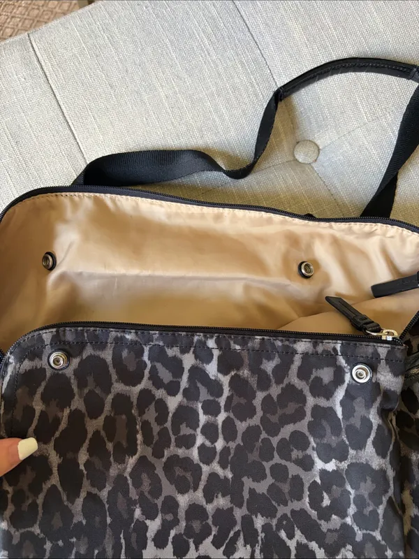 Coach Cheetah Ocelot Print Nylon Tote Small & Matching Pouch Wallet Rare - Image 5