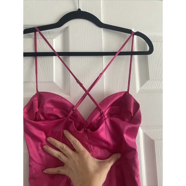 Rubber Ducky Corset‎ Satin Mini Dress Womens Size S Pink Y2K Bodycon Party Sexy - Image 7
