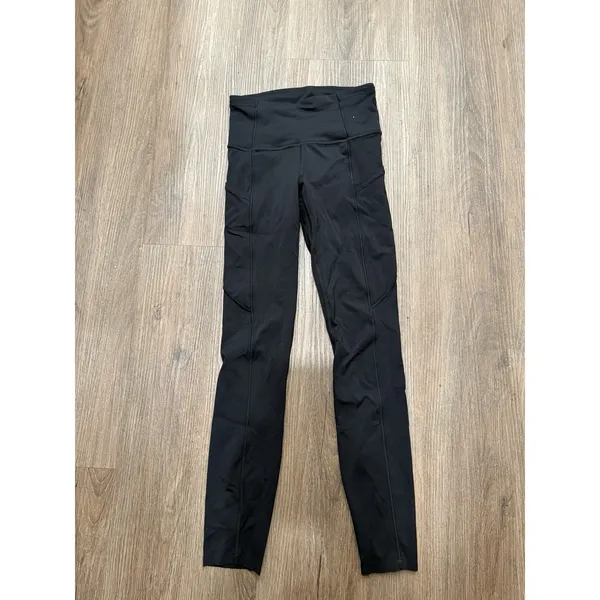 Lululemon Fast Free Leggings Women Size 2 Black HR Tight 24" LW5BXQS - Image 3