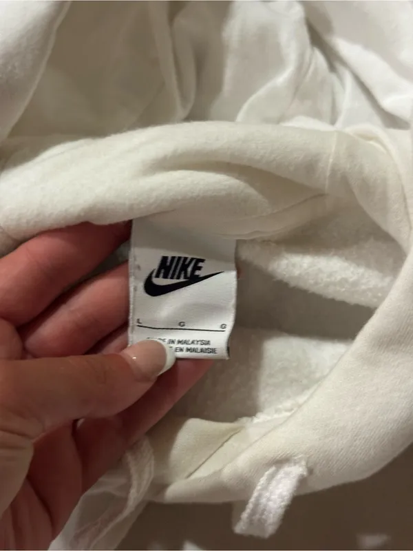 Nike Sportswear Club Fleece Pullover Hoodie White Size Large - Image 5