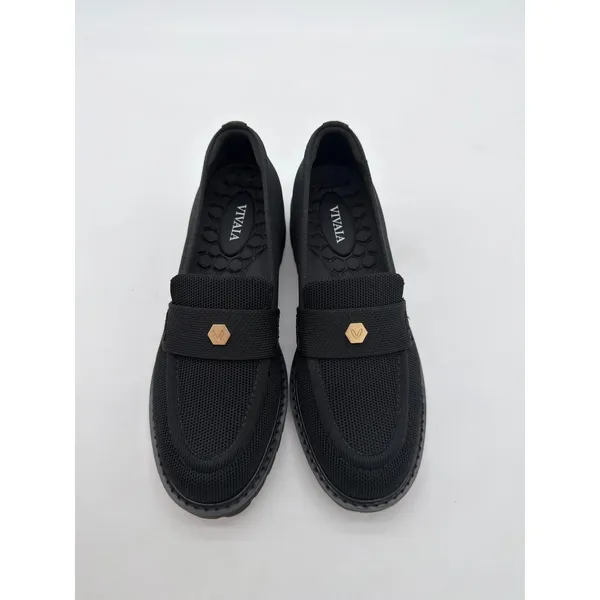 Vivaia Francesca Platform Chunky Heel Penny Minimalist Preppy Black Loafer 6.5 - Image 4