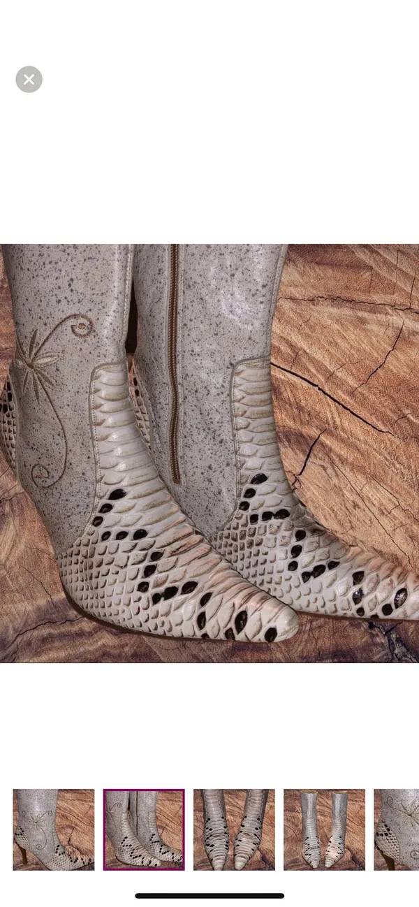 Cream Color Ankle Boots - Image 5