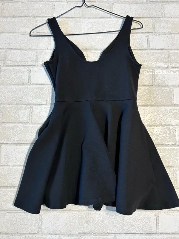 Lulu's Black V-Neck Fit & Flare Mini Dress - Image 2