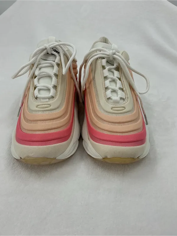 Women’s Pink & Cream Gradient Lace-Up Sneakers B20 - Image 2