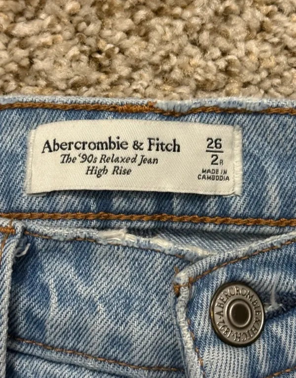 90s Abercrombie High-Rise Relaxed Jeans - Image 2