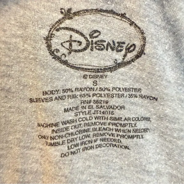 Disney Mickey Mouse Skeleton Halloween Raglan Shirt Size Small V neck - Image 7