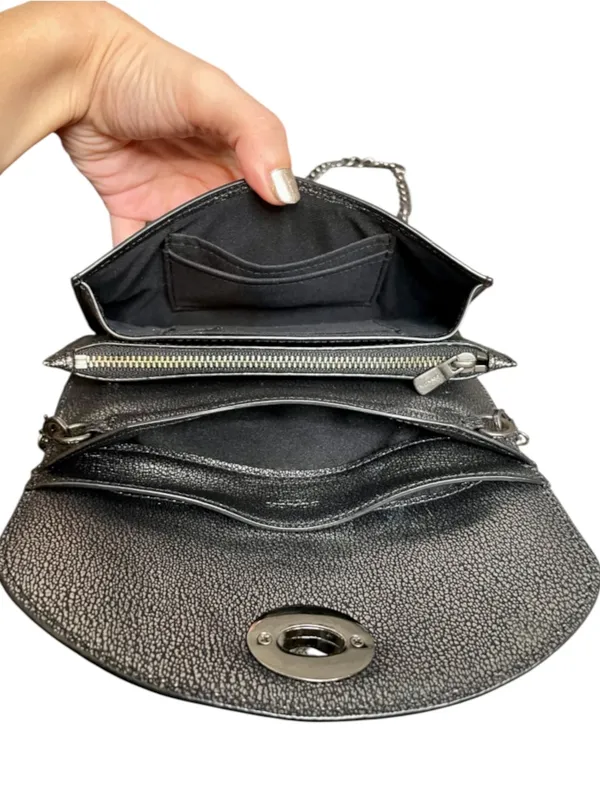 Coach Metallic Silver Convertible Crossbody Clutch - Image 11