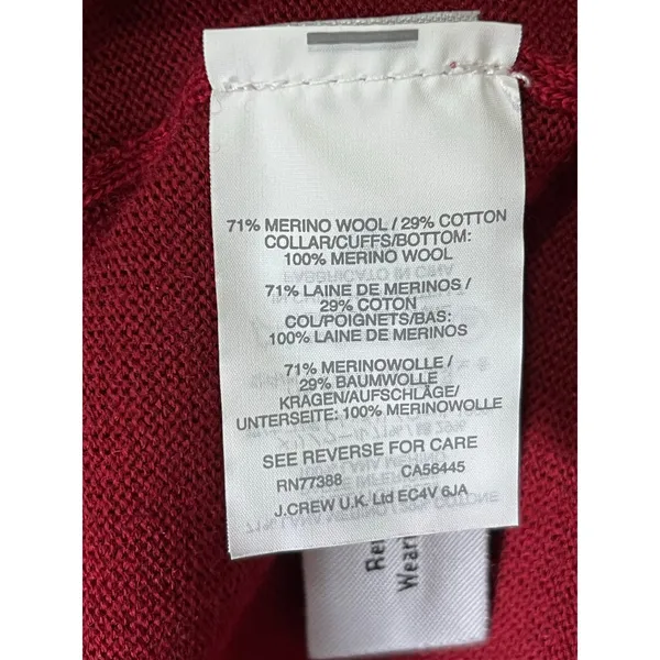 J.Crew Merino Wool Cotton Knit Long Sleeve Crewneck Pullover Sweater XXS New - Image 8