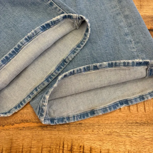 Mother Superior The Hustler Roller Sneak Jeans 26 I Confess Wide Leg Light Wash - Image 15