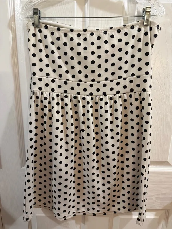 Charlotte Russe Black Polka Dot Strapless Dress - Image 4