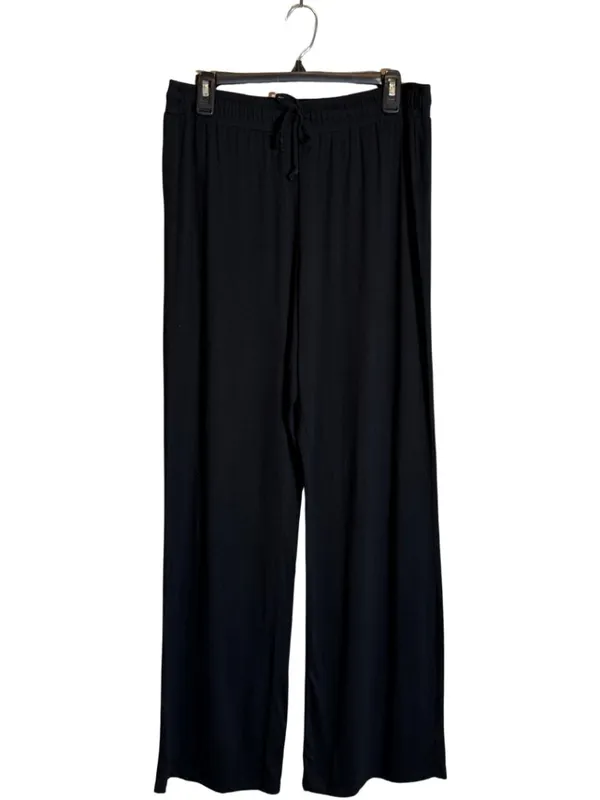 Nuuds Wide Leg Lounge Pants Women's Large Black Loungewear Comfy Relaxation Cozy - Image 3