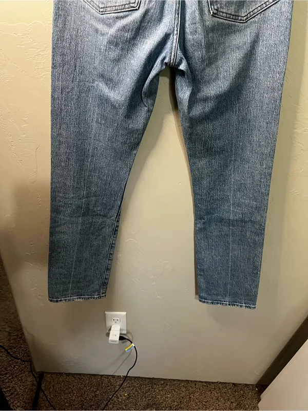 Madewell 90s Straight High Rise Jeans Rondell Wash Crease Edition Denim - Image 9