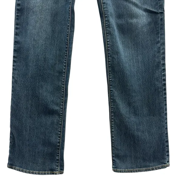 Eddie Bauer Straight Leg Stretch Denim Mid Rise Womens 10 or 30 Waist Blue Jeans - Image 5