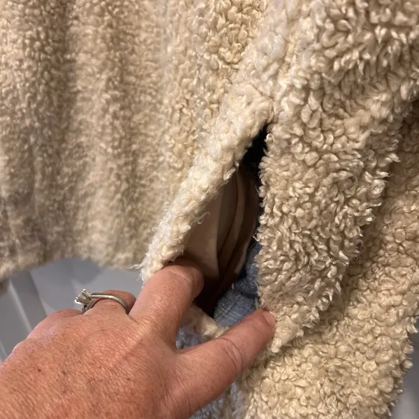 Pendleton Women's Cream Fuzzy Sherpa Full Zip Jacket‎ Outdoor Size XL Cozy - Image 3