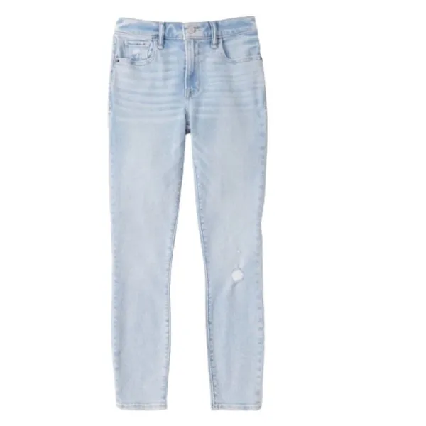 Abercrombie & Fitch Blue Light Wash Super Skinny Ankle Jeans‎ Plus Size 37 - Image 2