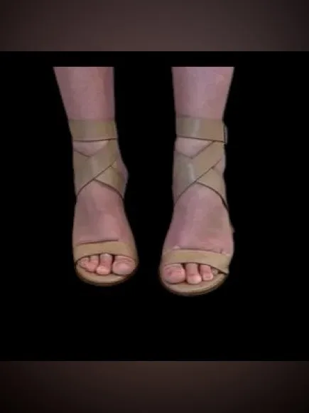 LILIANA Beige Nude Chunky Strappy Ankle Wrap Sandals Heels Sz 8 $27.90 - Image 6