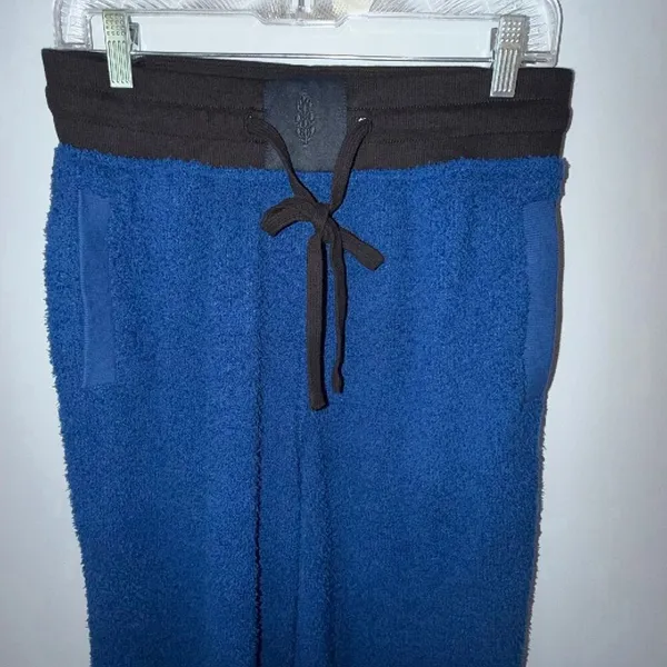 Free People Movement Cuddle Up Fleece Joggers Small Blue NEW Loungewear Cozy #15 - Image 6