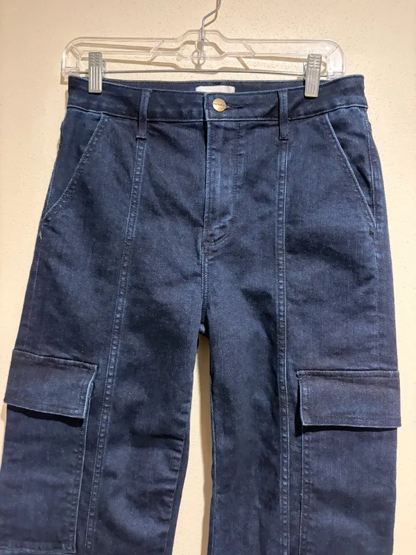 Driftwood Annabel Cargo Stretch Jeans Dark Wash - Image 4