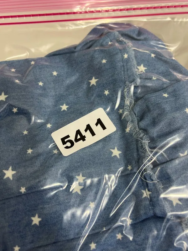 New Jodifl Large Starry Dotted Chambray Denim Babydoll Dress - Image 9