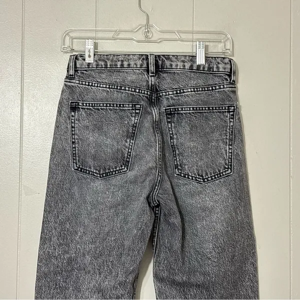 & Other Stories Stockholm Atelier High Rise Straight Leg Jeans Gray Black Raw He - Image 7