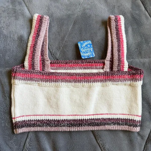 Intimately Free People In The Sun Knit Brami Crop Top NEW with tags size Medium - Image 4