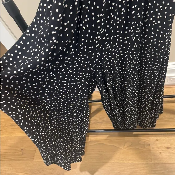 Anthropologie Maeve Finley Polka Dot Wide Leg Jumpsuit | Size 14 - Image 10