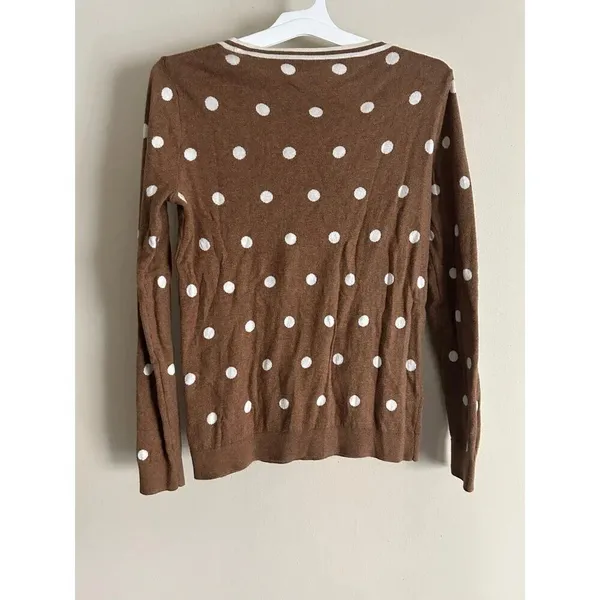 J. Crew Sweater Crew Neck Pullover Polka Dots S - Image 2