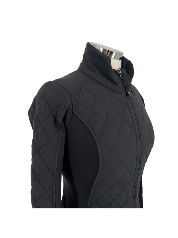 Athleta Upside Quilted Jacket Black Athleisure Sporty Minimalist Techwear XS - Image 3
