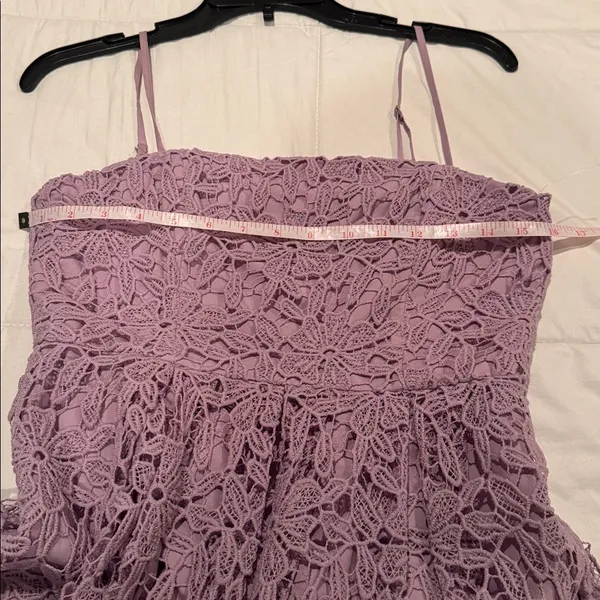 Astr Strapless Lilac Lace Dress size S - Image 6