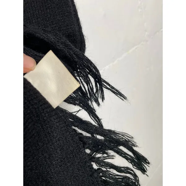 Vintage Harley- Davidson Acrylic Scarf Black Orange made in USA - Image 8