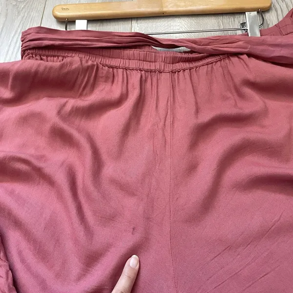 Anthropologie Bohemian Pants high rise crop pull on eyelet womens Pink (medium) - Image 8