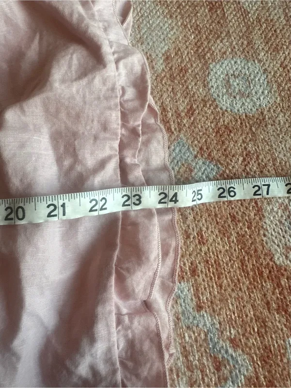 Aritzia Sunday Best Hayes Dress tiered mini dress organic cotton linen pink XS - Image 9