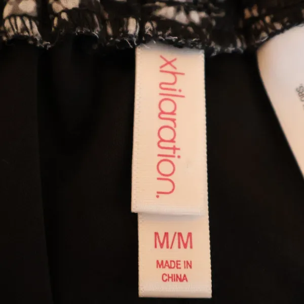 Xhilaration Ditzy Floral Maxi Skirt Womens Size M Black White Boho Sheer Slits Fairy‎ Grunge - Image 4