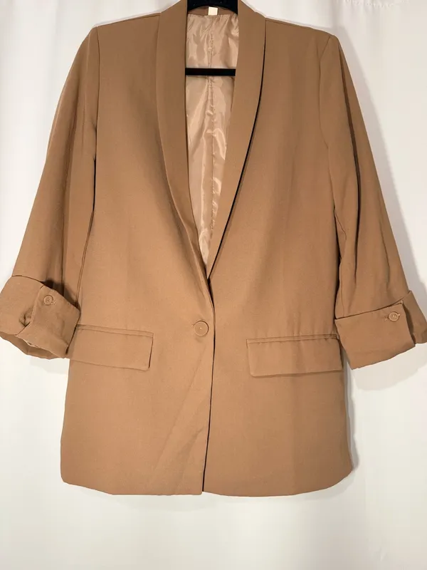 Camel Blazer (M) Brown Size M - Image 2
