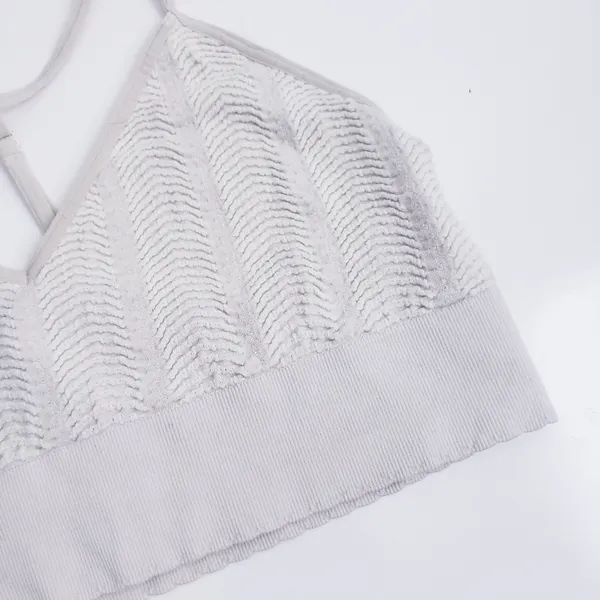 Anthropologie Textured Racerback Sports Bra - Image 4