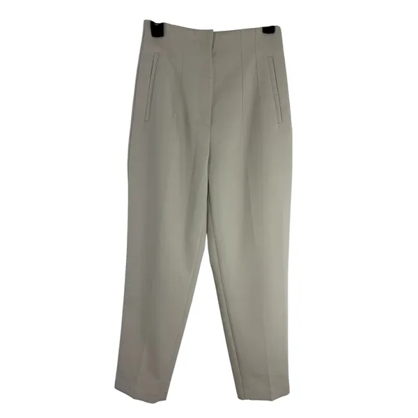 ZARA Cream Straight Leg Pants Size S Gently Used - Image 2