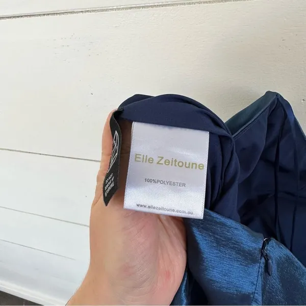 Elle Zeitoune Paulina Strapless Satin Gown Flawed - Image 9
