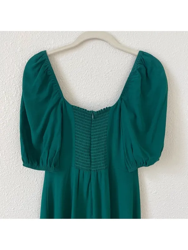 Reformation Jan Midi Dress Green Size 4 Holiday Party Office Wedding - Image 4