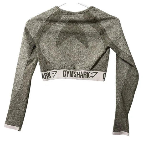 Gymshark Women Sports Long Sleeve Crop Top Green Size Small‎ Athleisure Athletic - Image 2