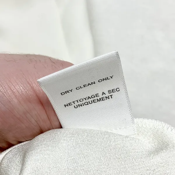 Joie Tie Neck Halter Shift Dress‎ Womens Size S Ivory White Mini Cocktail Crepe - Image 10