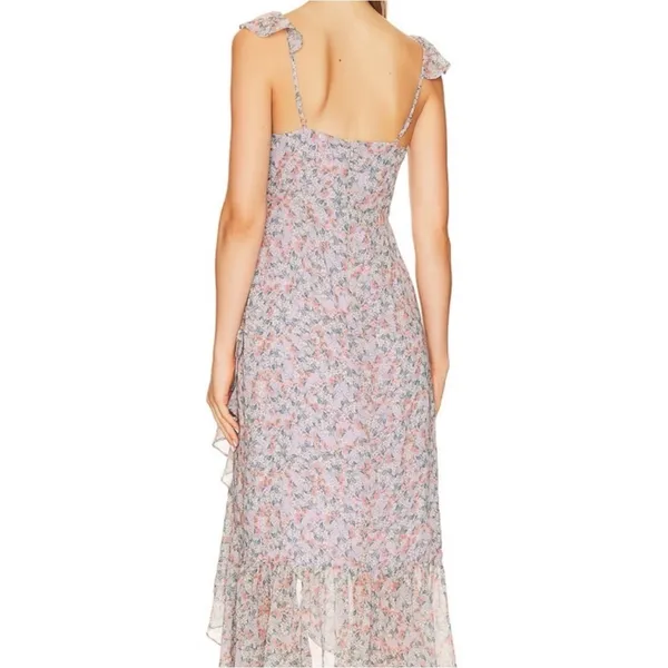 ASTR THE LABEL Mahalia Dress in Lilac & Orange Floral Size Medium NWT - Image 8