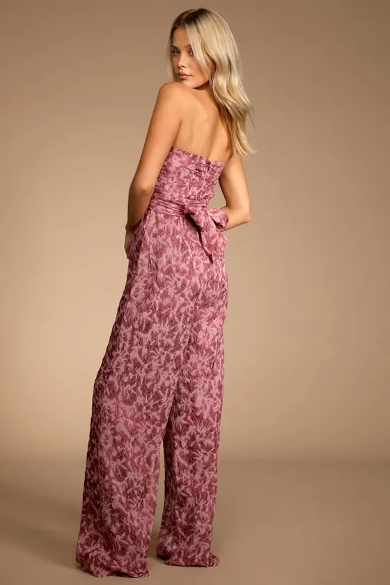 Lulus Feminine Romantic Ruched Sleeveless Organza Medium Jumpsuit - Image 9