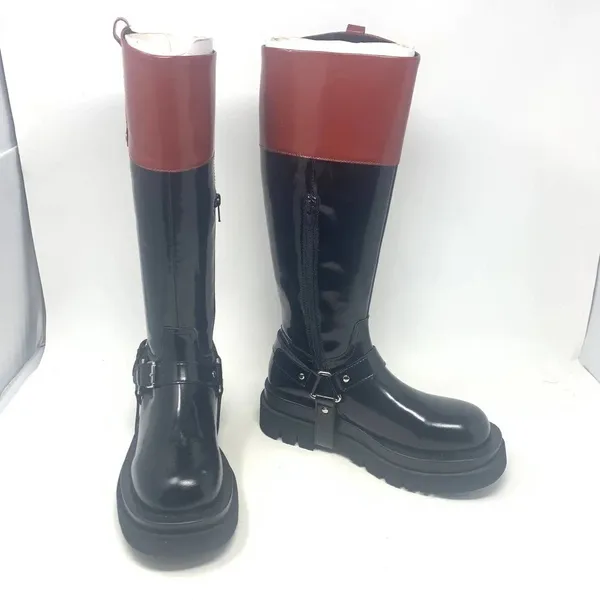 Jeffrey Campbell Friesian Riding Boots‎ Black Brown Size US 7.5 - Image 3