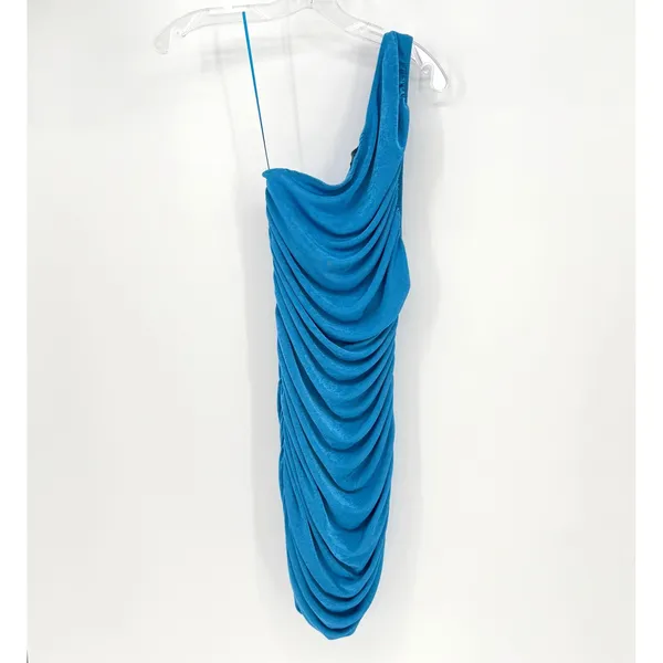 Lioness The Goddess Mini Dress Womens Medium‎ Blue Ruched Bodycon Clubwear Party - Image 9