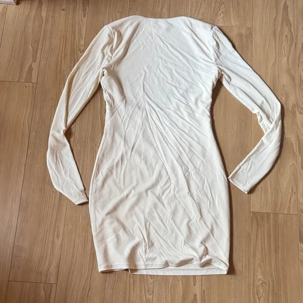 Camila Coelho Cream Long Sleeve Dress - Image 2
